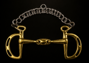 Kimberwick Bit Brass with Solid Double Jointed Lozenge Mouth