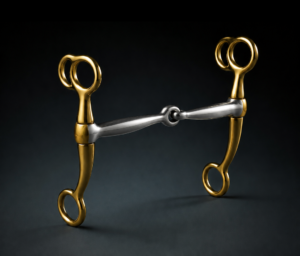 Tom Thumb Bit Brass, Single Jointed Solid Stainless Steel Mouth
