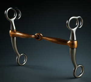 Western Training Snaffle Bit SS Single Joint Copper Mouth