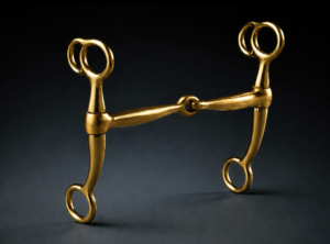 Tom Thumb Bit Brass, Single Jointed Solid Brass Mouth