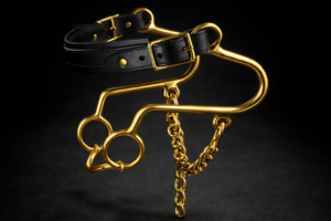 S Hackamore With SS Gold Plated Shank