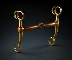Tom Thumb Bit Brass, Single Jointed Solid Copper Mouth