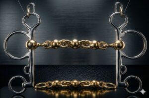 Pelham Bit SS with Brass Waterford Mouth