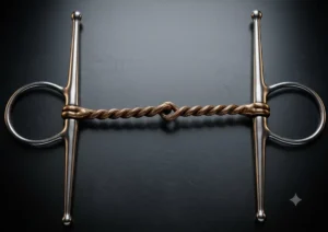 Full Cheek Snaffle Bit SS, Twisted Copper Wired Mouth