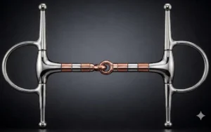 Full Cheek Snaffle Bit SS with Copper & SS Rollers Single Jointed Mouth