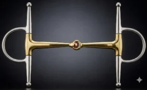 Full Cheek Snaffle Bit SS with Single Jointed Brass Mouth