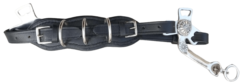thumbnail image 2 of HorseBiz Flower Shank Leather Hackamore – Bitless Bridle With Choice Of Shank Color 2 of 6
