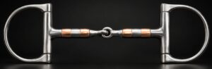 Dee-Racing Bit SS, Single Jointed Copper and SS Roller Mouth