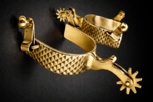 Ranch Spur Rasp Style with SS Rowel Gold plated