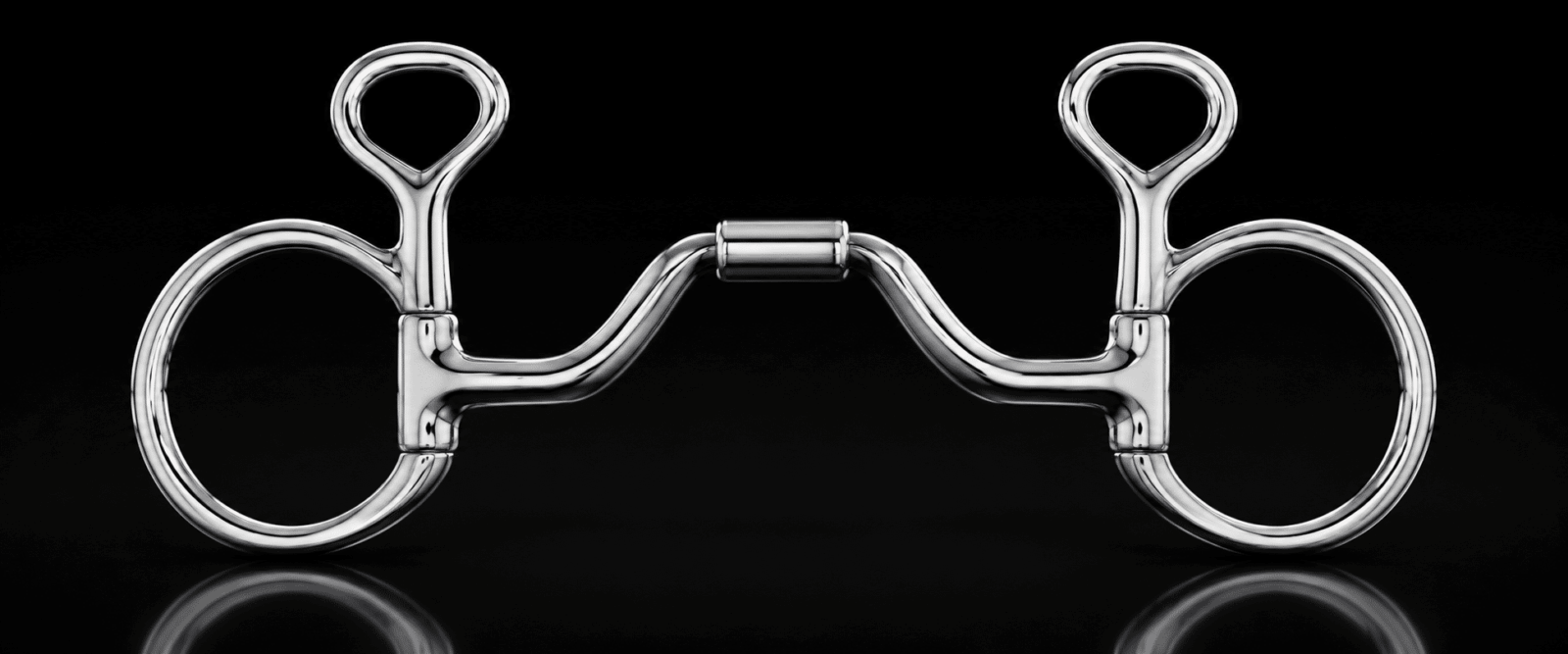 Baucher/ Hanging Cheek SS Snaffle Bit with Rotating Mouth