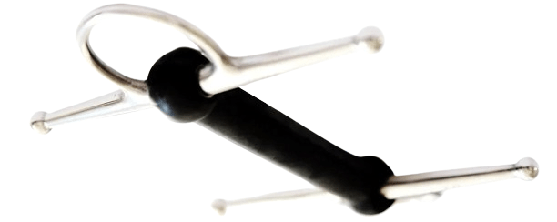 Rowland SS Full Cheek Snaffle Bit with Flexible (Rubber or Synthetic) Mouth Piece