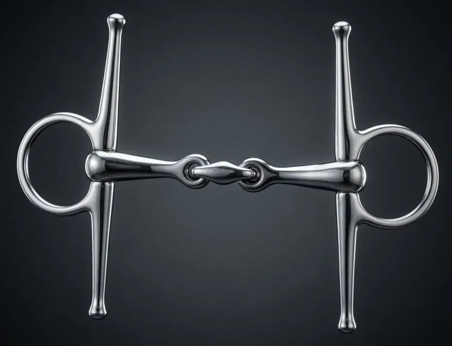 Full Cheek Snaffle Bit SS, Double Jointed SS Mouth with Lozenge