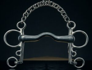 Pelham Bit SS Hard Rubber Ported Mouth