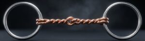Loose Ring Snaffle Bit SS, Twisted Copper Wire Mouth