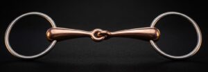 Loose-Ring Snaffle Bit SS,  Single Jointed Copper Hollow Mouth