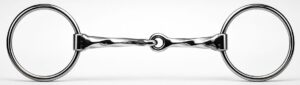 Loose Ring Snaffle Bit SS, 1/4″ Twisted SS bar Single Jointed Mouth