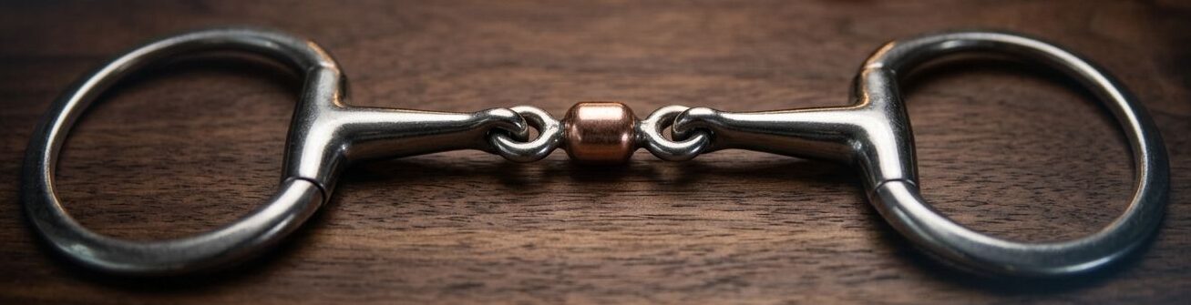 Egg-butt Bit SS, Double Jointed Copper Roller Mouth