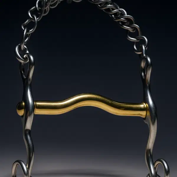 Weymouth Swivel Shank SS, Low port Brass Mouth
