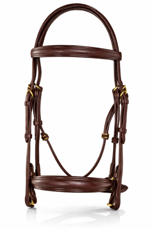 Drop Nose Bridle Brown Leather with Brass hardware