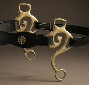 Escuela hackamore Fancy Nose-band with Brass Shanks