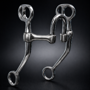 Tom Thumb Curved Shank Bit SS, SS Mouth and SS Swivel High Port