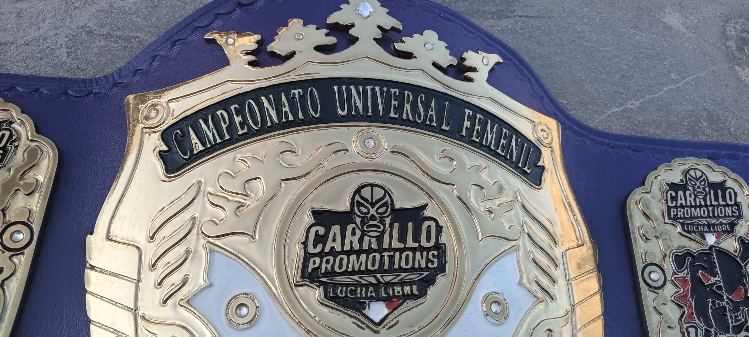 Carrillo Promotion Women Wrestling Championship Gold Plated Belt - Image 2