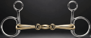 Baucher Bit SS, Double Jointed Brass Mouth with Lozenge