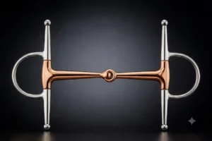 Full Cheek Snaffle Bit SS, Solid Single Jointed Copper Mouth