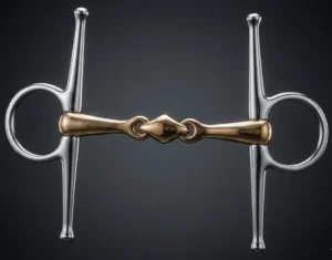 Full Cheek Snaffle Bit SS, Double Jointed Mouth with Brass Lozenge