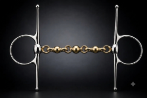 Full Cheek Snaffle Bit SS with Brass Water-Ford Mouth
