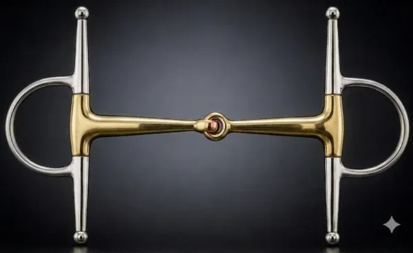 Full Cheek Snaffle Bit SS with Single Jointed Brass Mouth