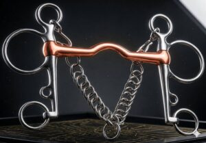 Pelham Bit SS, Copper Mullen Mouth and SS Curb Chain