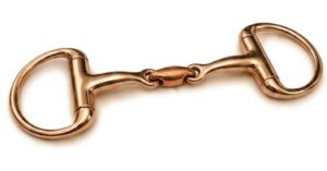 Egg-Butt Brass Bit, Double Jointed with Copper Lozenge