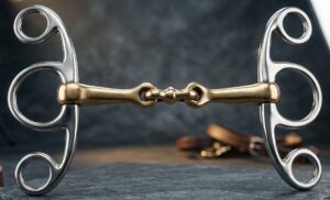 Elevator Butterfly SS Gag Bit Double Jointed with Brass Lozenge Mouth